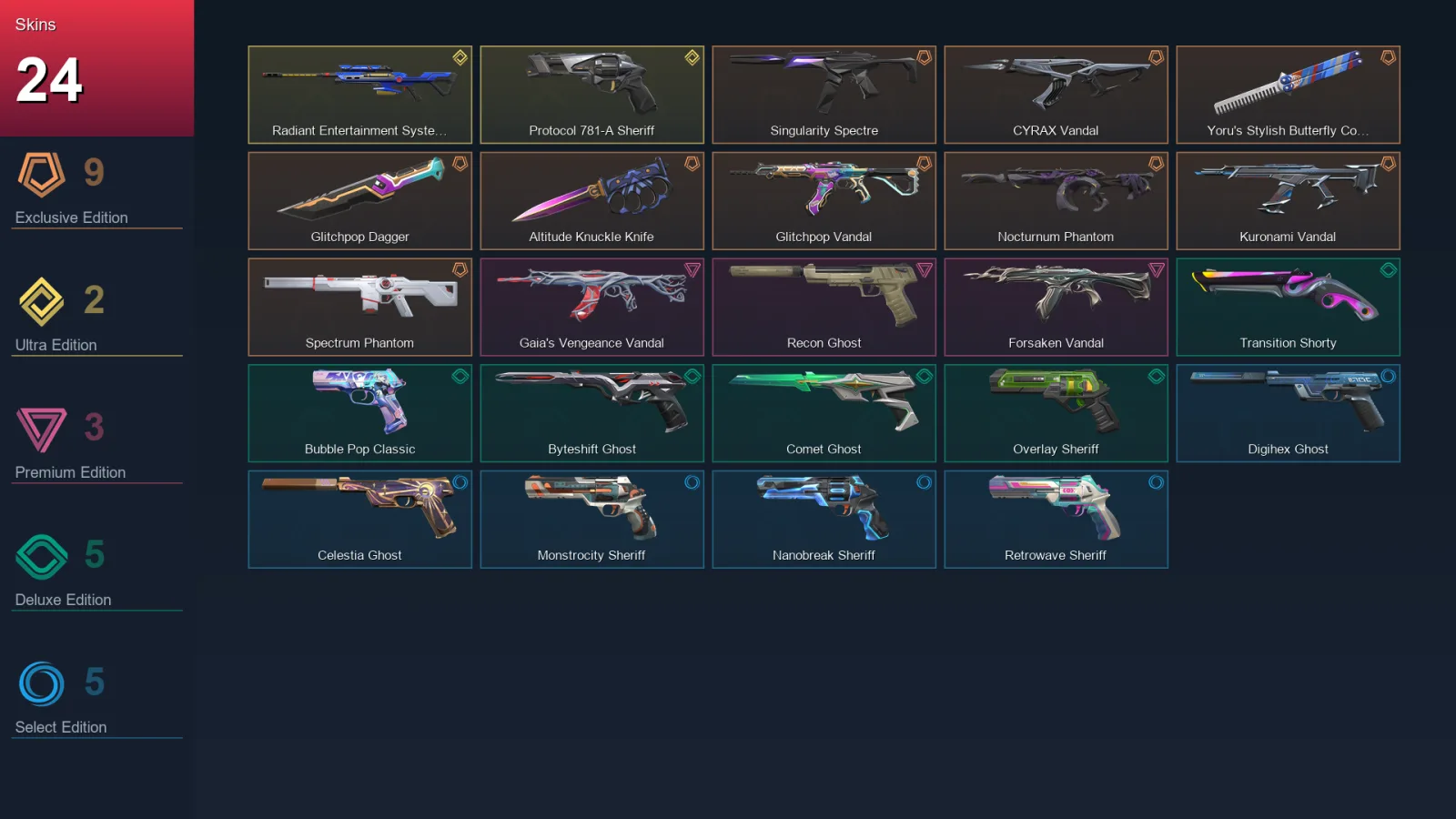 BR | Lv284 | Unranked | 24 Skin | 27 Agent | 64 Buddy
