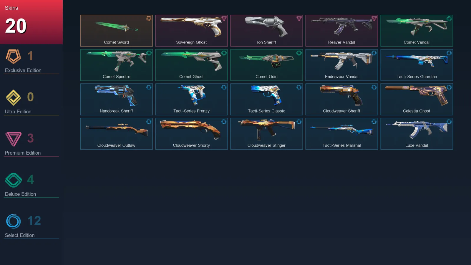 AP | Lv96 | Unranked | 20 Skin | 25 Agent | 42 Buddy