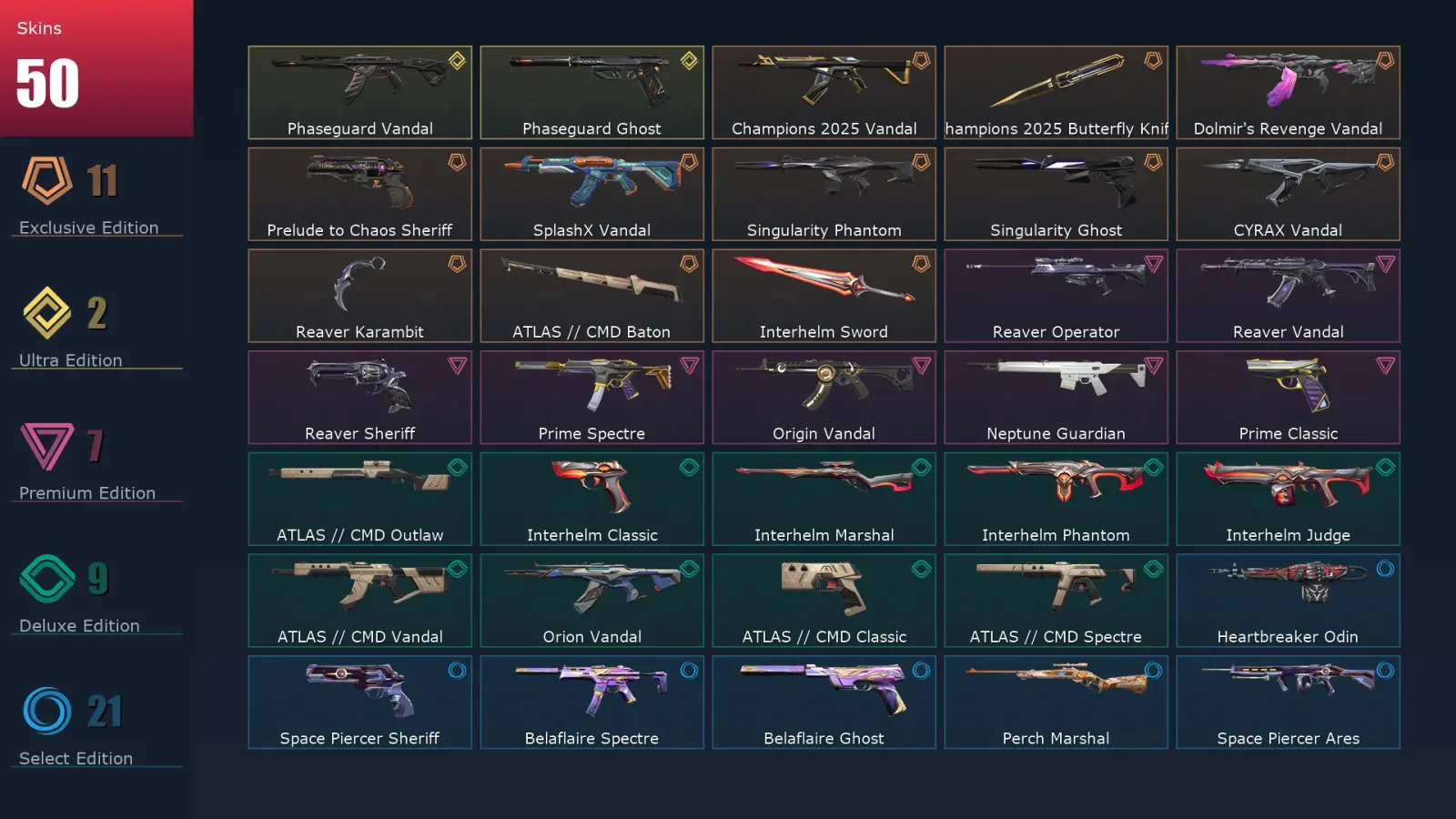 [Valorant] | EU | Level 42 | 16 Agents | 50 Skins — Valorant account