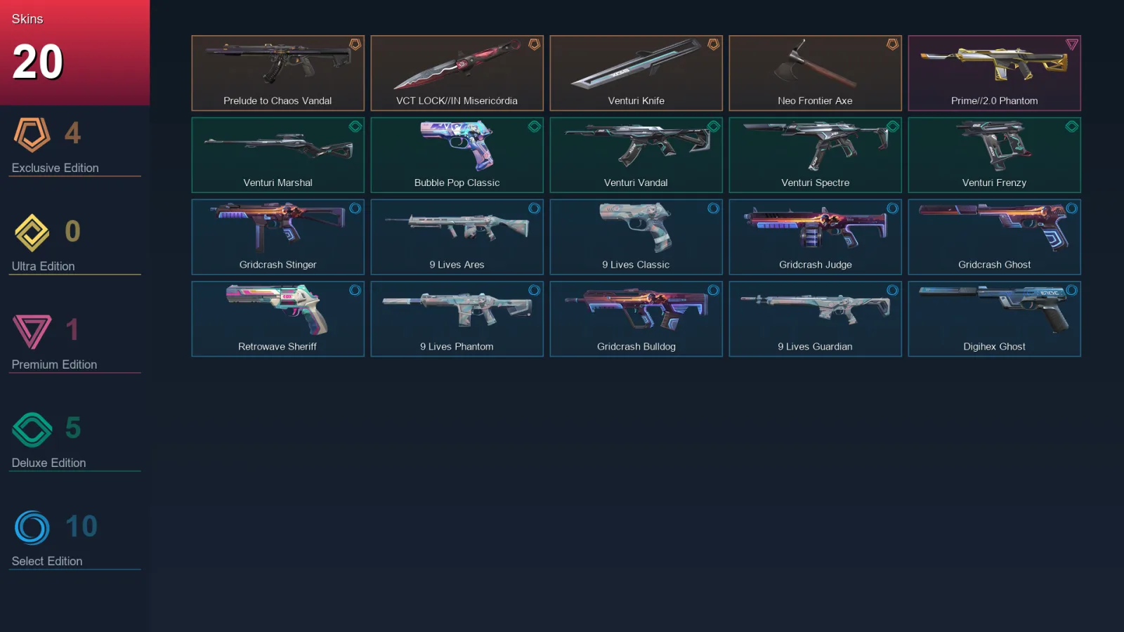 EU | Lv148 | Unranked | 20 Skin | 28 Agent | 69 Buddy — Valorant account