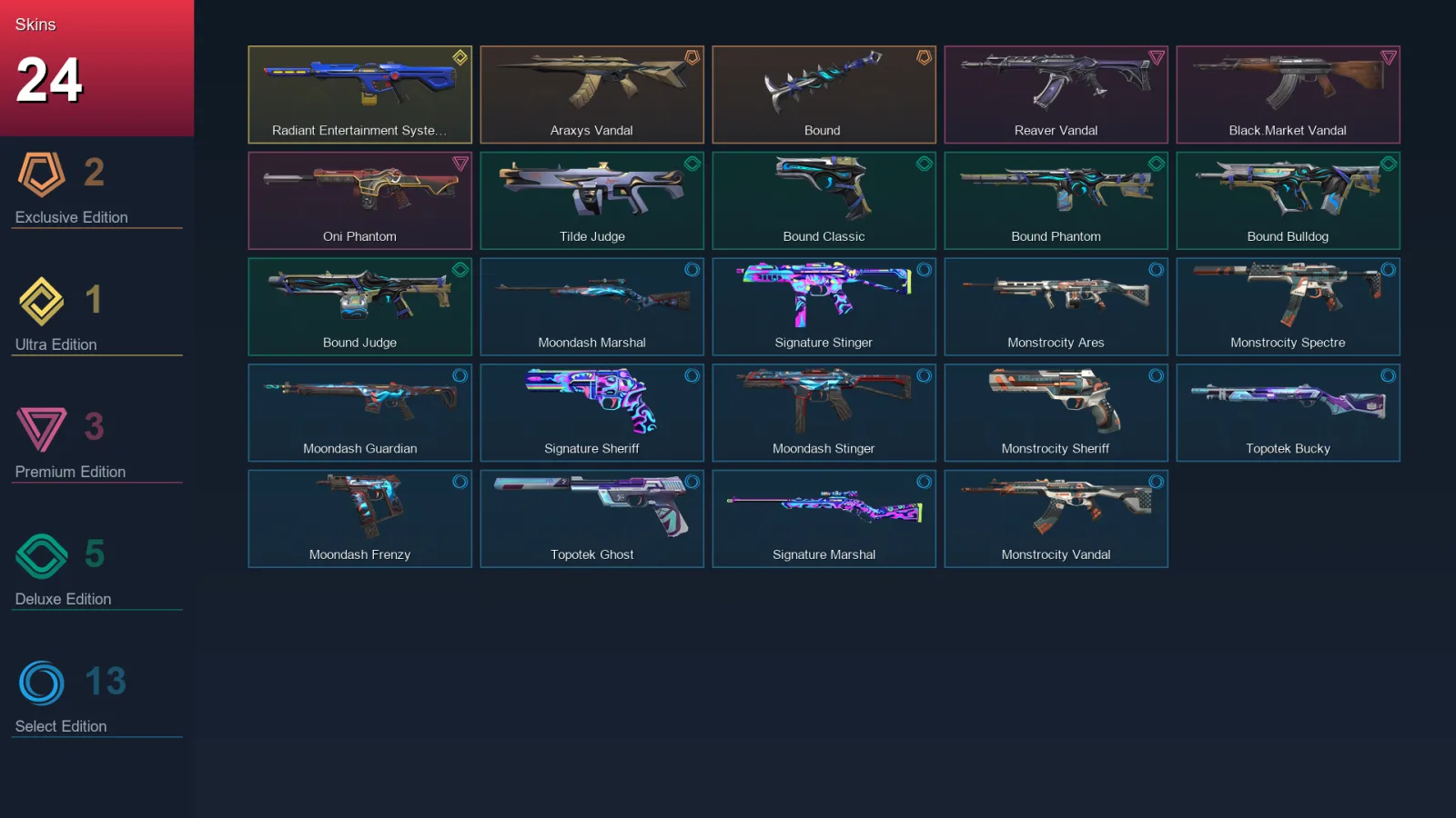 AP | Lv59 | Unranked | 24 Skin | 18 Agent | 29 Buddy — Valorant account