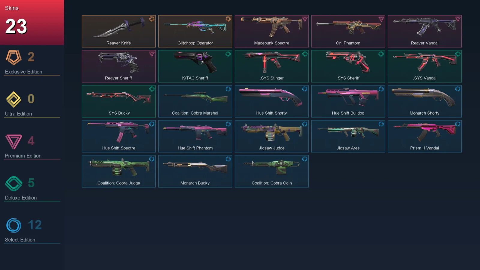 EU | Lv61 | Unranked | 23 Skin | 21 Agent | 44 Buddy