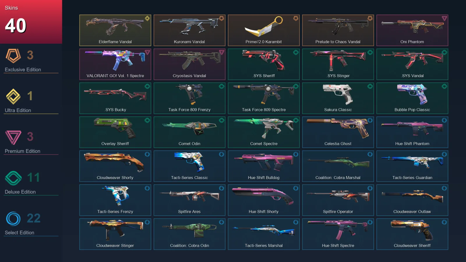 AP | Lv153 | Unranked | 40 Skin | 29 Agent | 84 Buddy