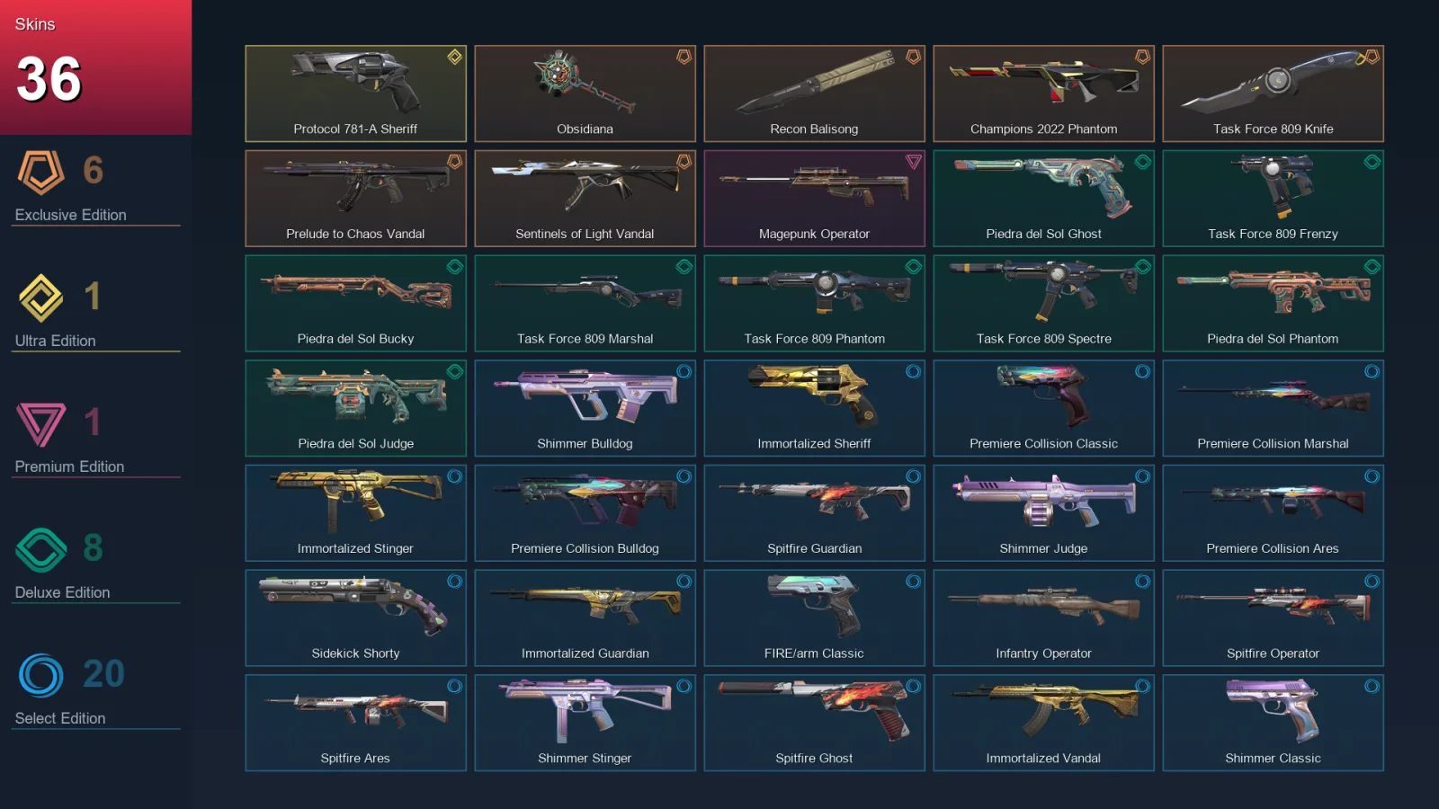 EU | Lv135 | Unranked | 36 Skin | 24 Agent | 68 Buddy