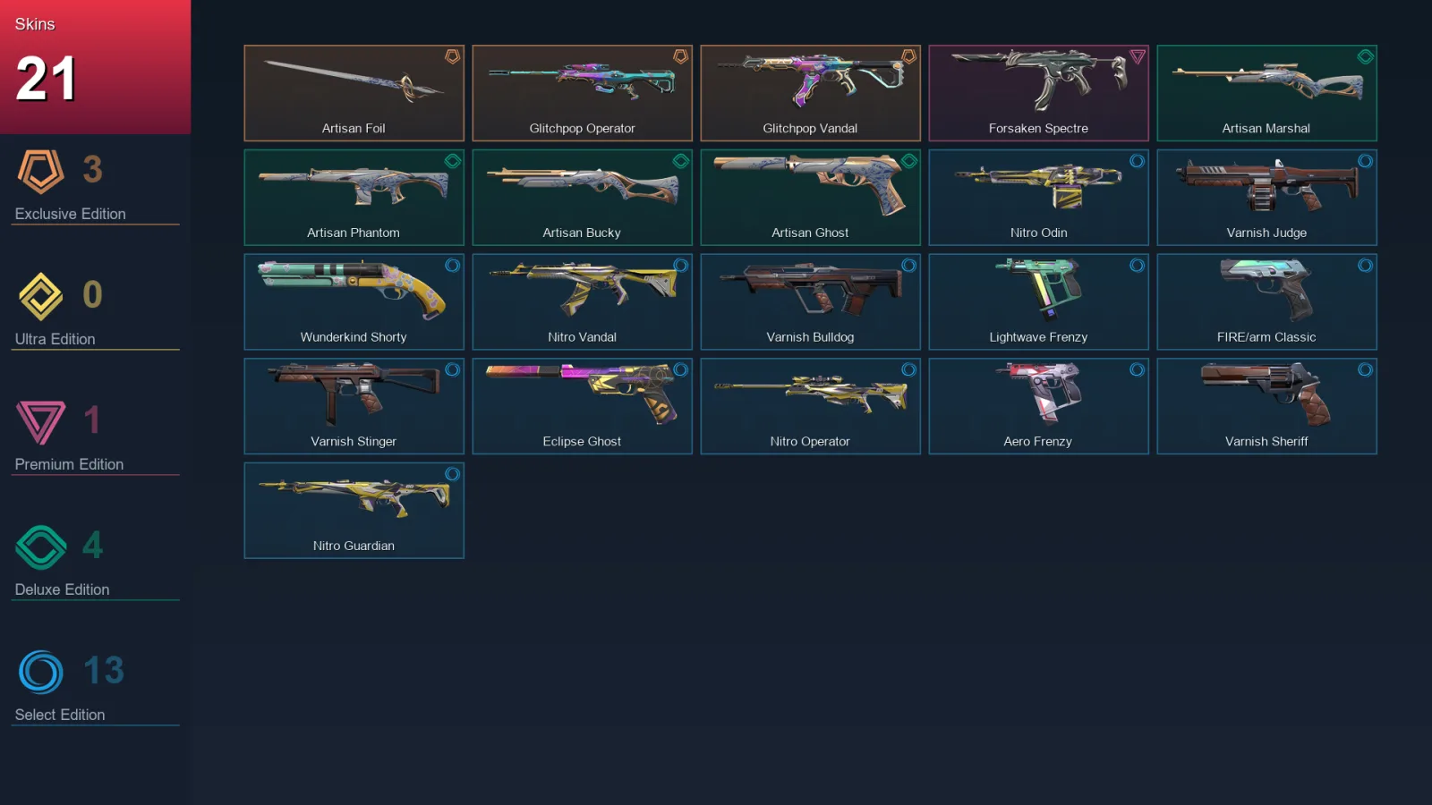 AP | Lv108 | Unranked | 21 Skin | 26 Agent | 57 Buddy