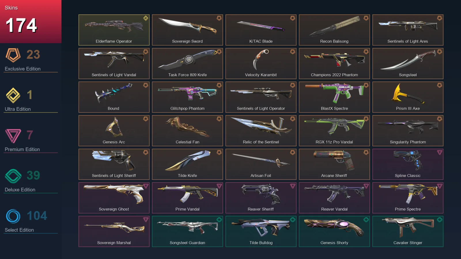 AP | Lv299 | Unranked | 174 Skin | 25 Agent | 168 Buddy — Valorant account