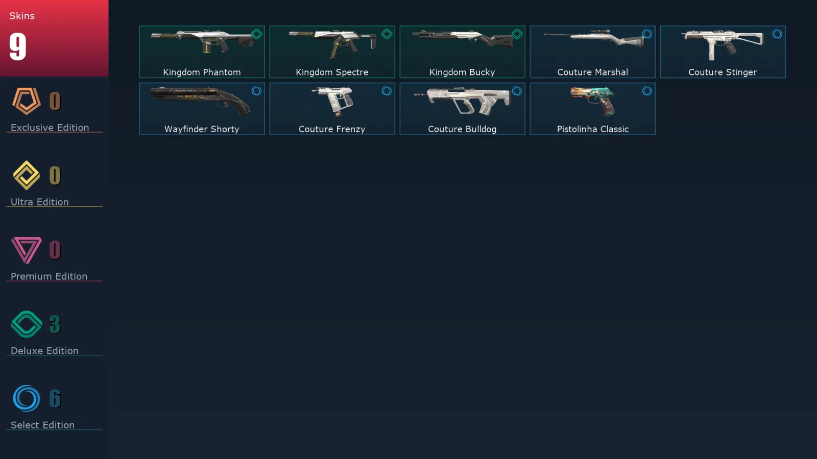 [Valorant] | EU | Level 35 | 9 Agents | 9 Skins