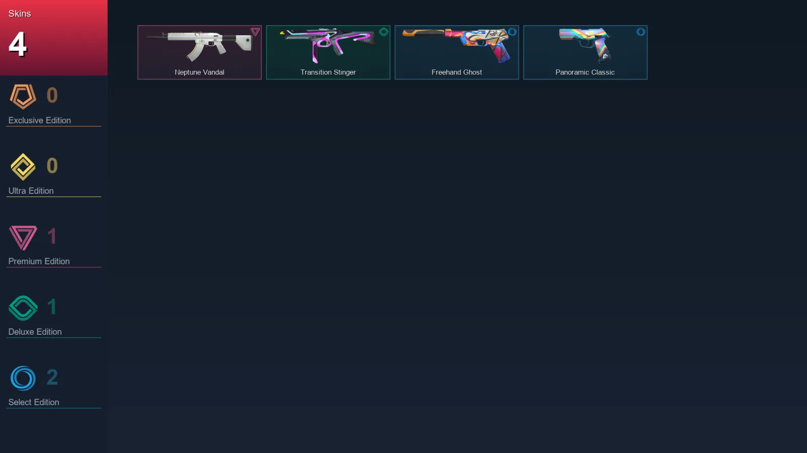 NA | Lv7 | Unranked | 4 Skin | 6 Agent | 3 Buddy
