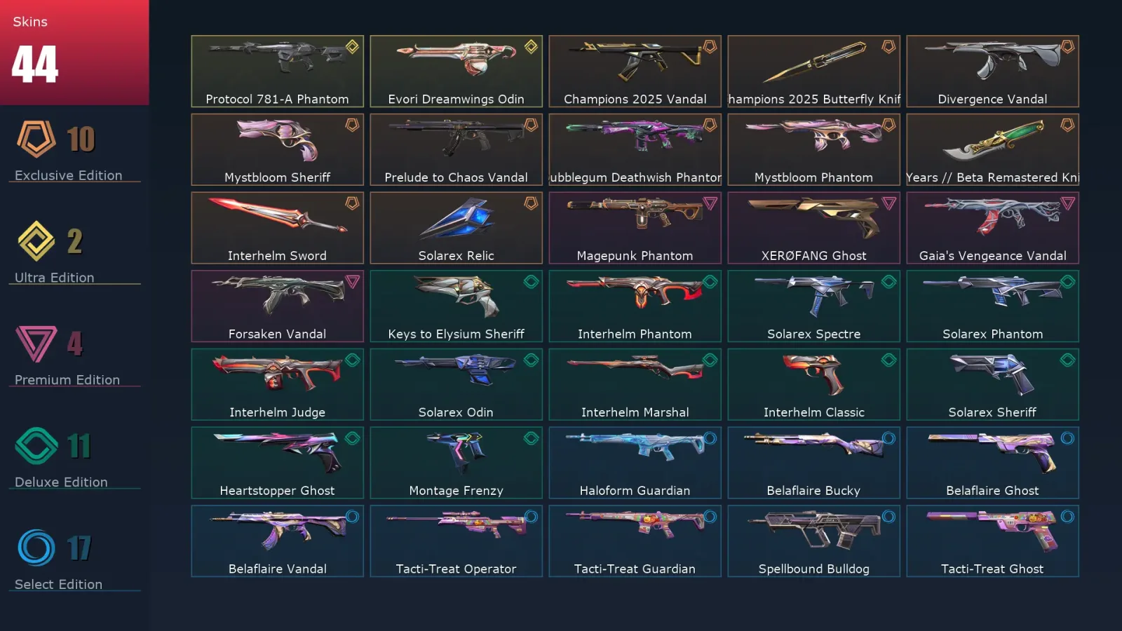 [Valorant] | EU | Level 95 | Ascendant 1 | 28 Agents | 44 Skins — Valorant account