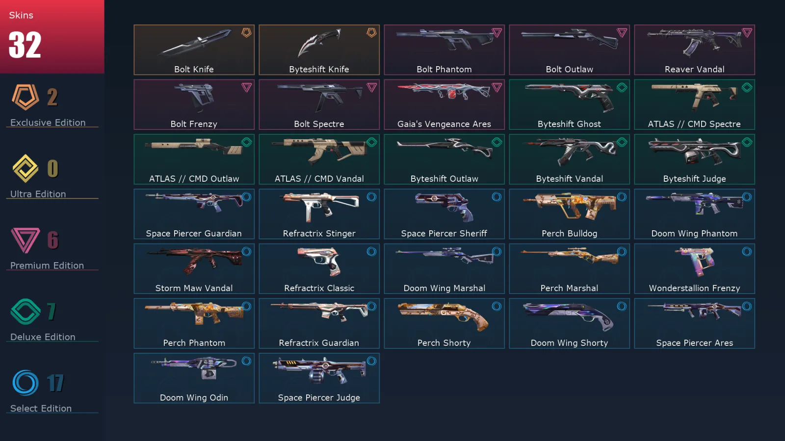 [Valorant] | EU | Level 50 | 16 Agents | 32 Skins