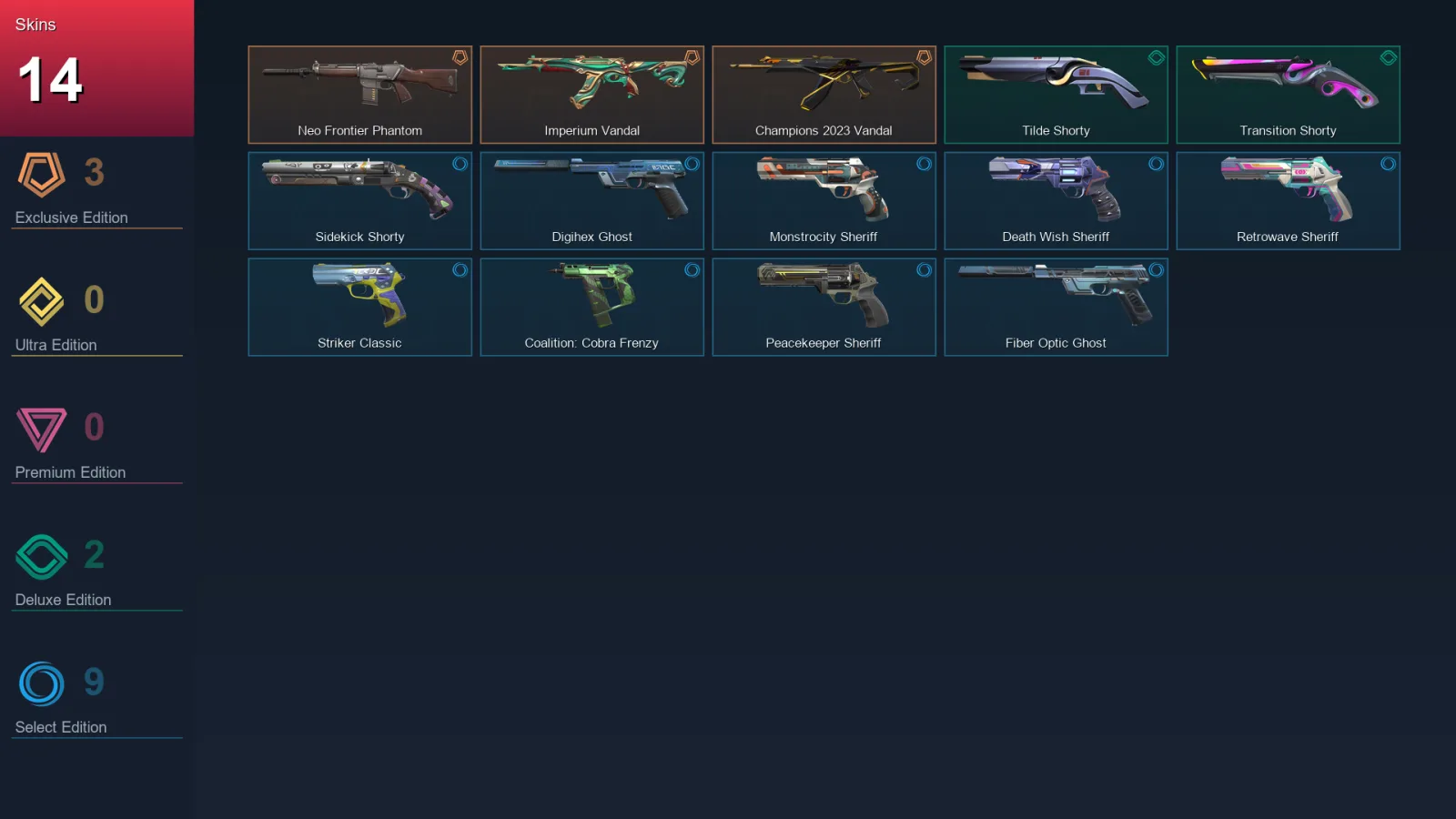 AP | Lv219 | Unranked | 14 Skin | 27 Agent | 73 Buddy