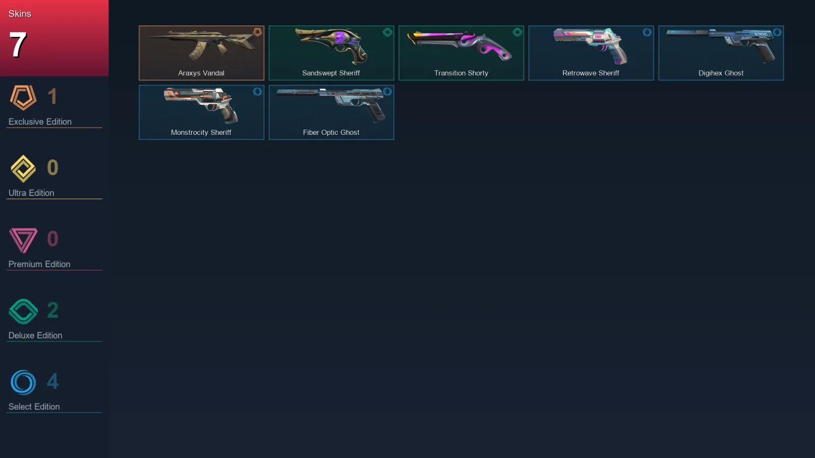 EU | Lv191 | Unranked | 7 Skin | 26 Agent | 54 Buddy