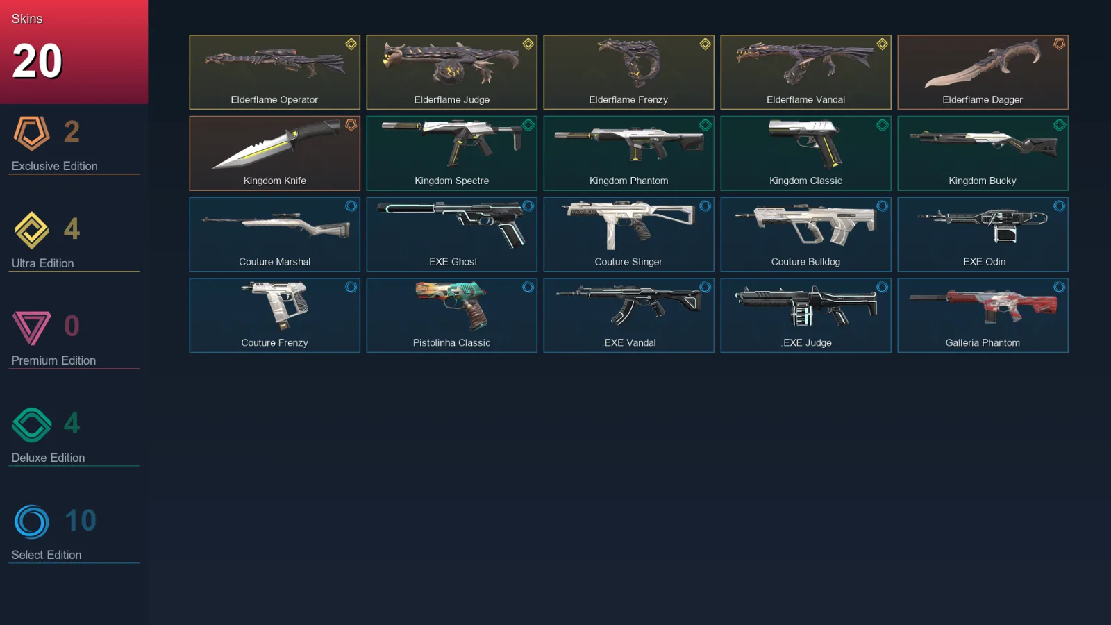 EU | Lv33 | Unranked | 20 Skin | 12 Agent | 23 Buddy