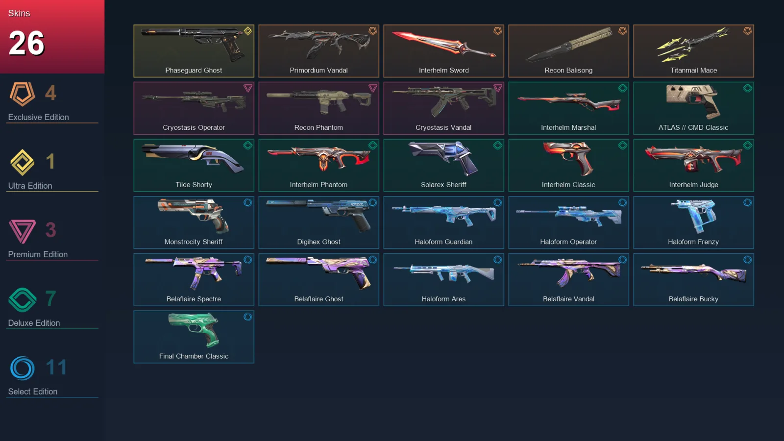 LA | Lv118 | Unranked | 26 Skin | 21 Agent | 54 Buddy