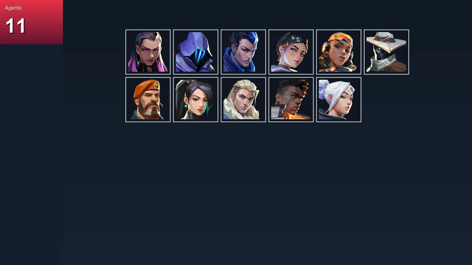 EU | Lv27 | Unranked | 1 Skin | 11 Agent | 8 Buddy