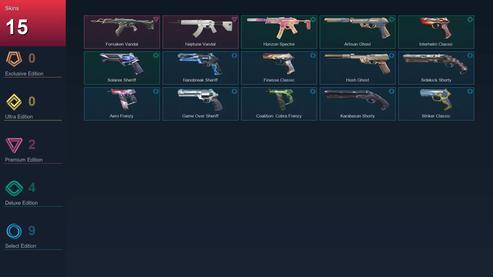 AP | Lv181 | Unranked | 15 Skin | 28 Agent | 72 Buddy
