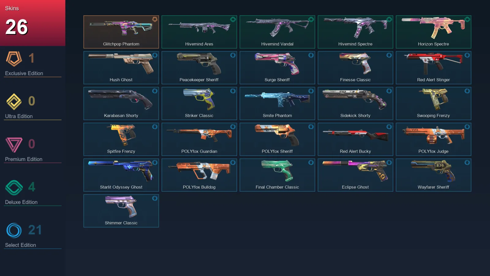 LA | Lv251 | Unranked | 26 Skin | 28 Agent | 113 Buddy