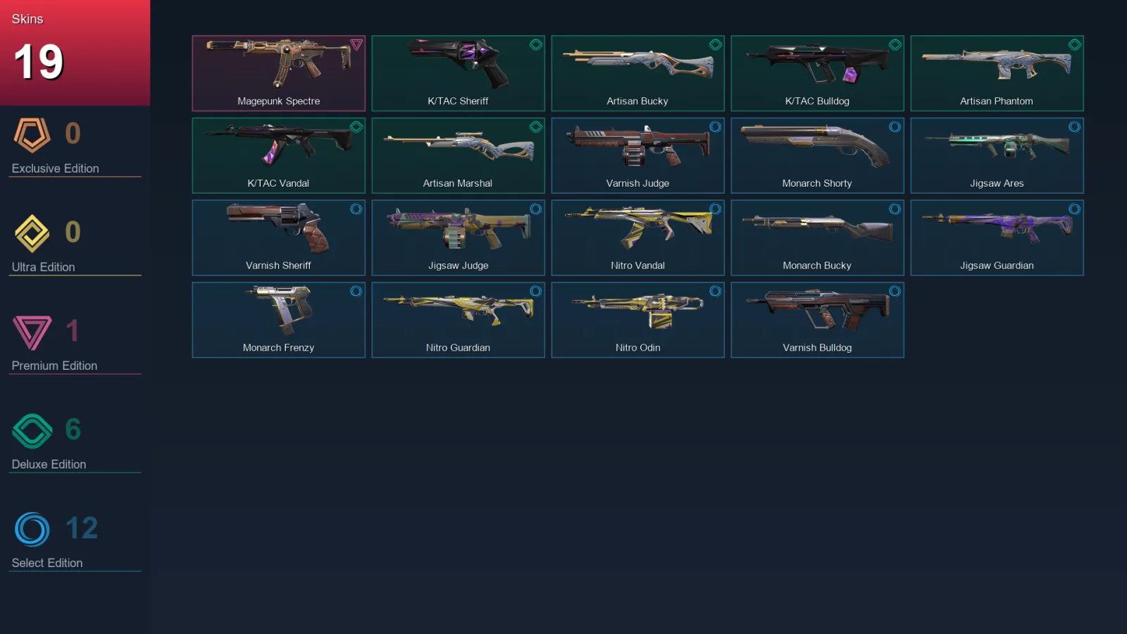 AP | Lv32 | Unranked | 19 Skin | 13 Agent | 18 Buddy — Valorant account