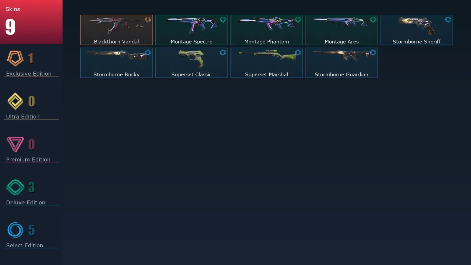 [Valorant] | EU | Level 26 | 10 Agents | 9 Skins