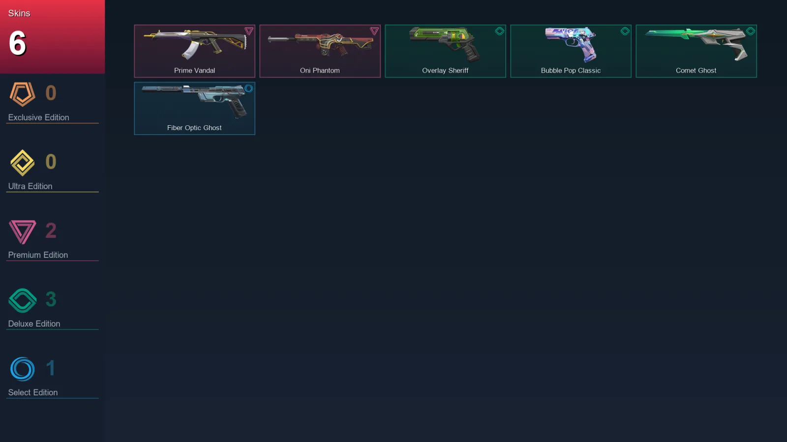 AP | Lv83 | Unranked | 6 Skin | 25 Agent | 32 Buddy