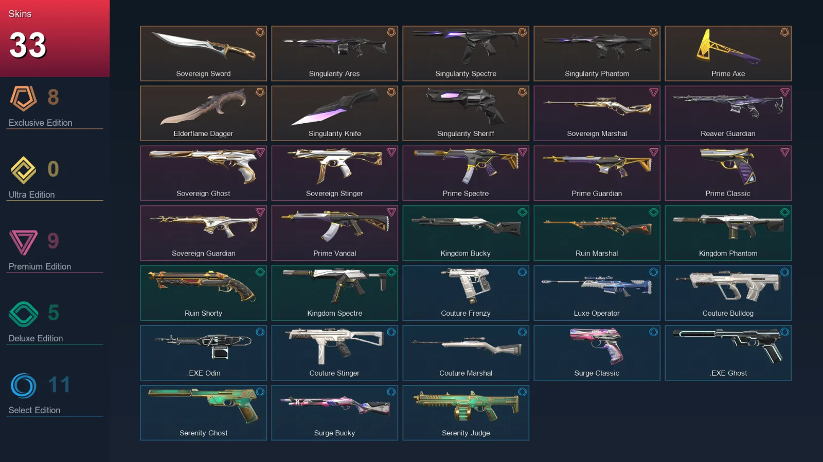 AP | Lv26 | Unranked | 33 Skin | 14 Agent | 24 Buddy — Valorant account