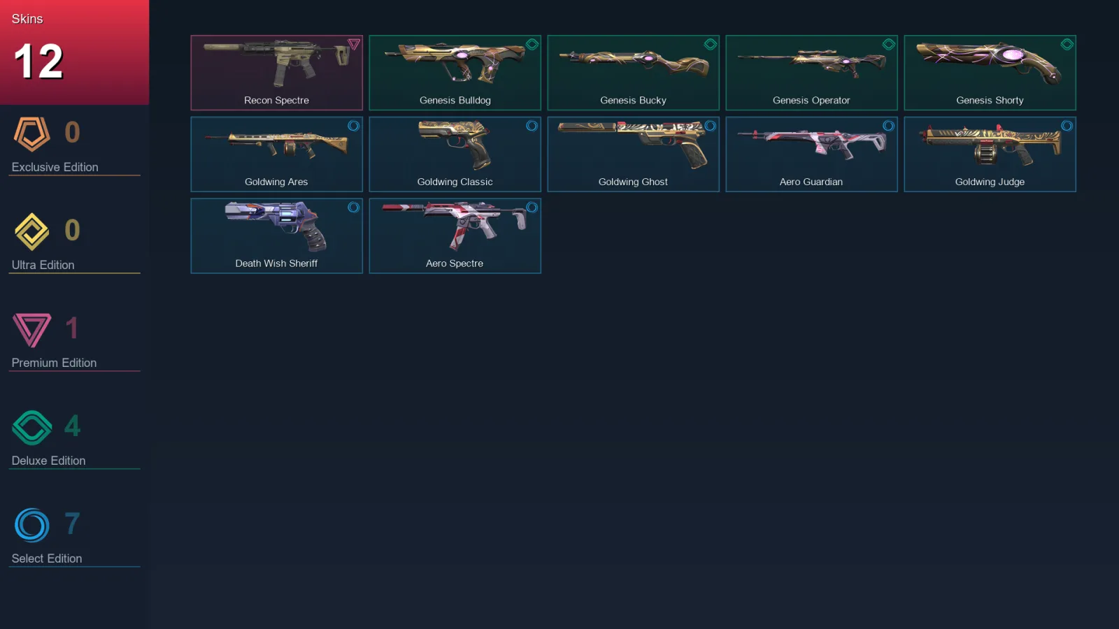 AP | Lv60 | Unranked | 12 Skin | 17 Agent | 33 Buddy