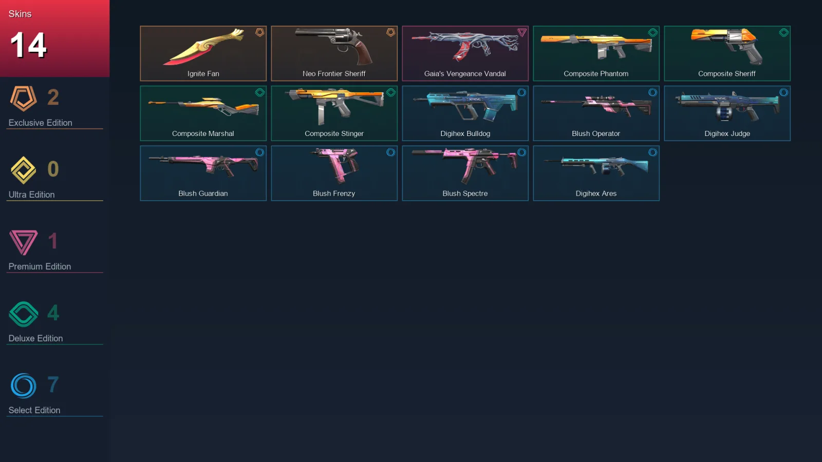 AP | Lv33 | Unranked | 14 Skin | 12 Agent | 11 Buddy — Valorant account