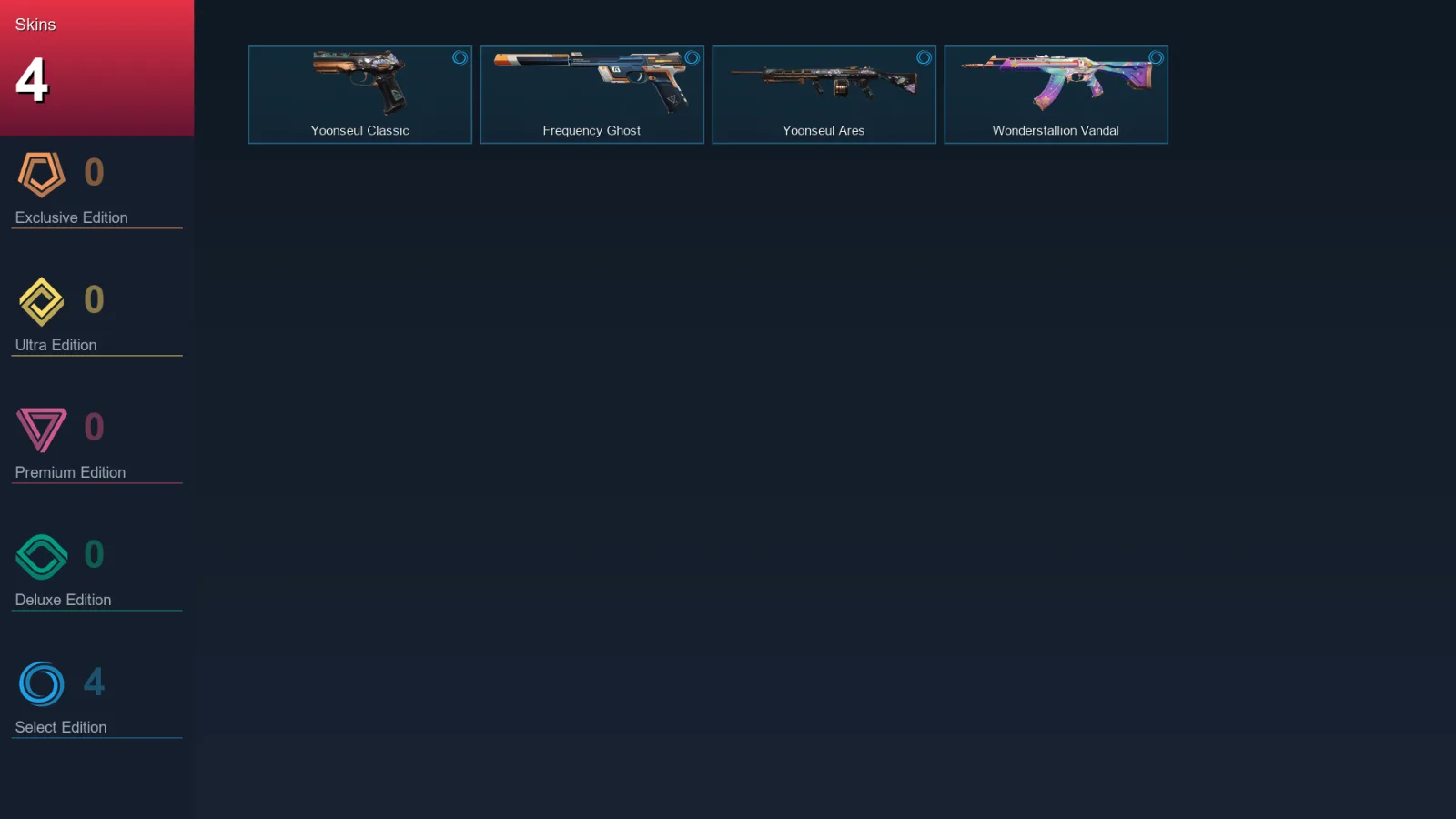 EU | Lv18 | Unranked | 4 Skin | 8 Agent | 6 Buddy