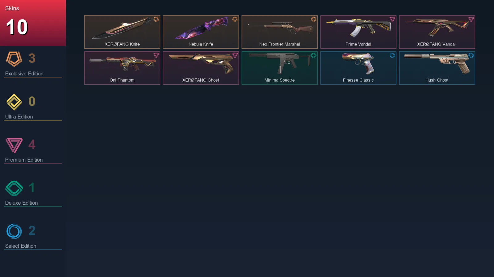NA | Lv101 | Unranked | 10 Skin | 22 Agent | 45 Buddy &mdash; Valorant account with Classic skin