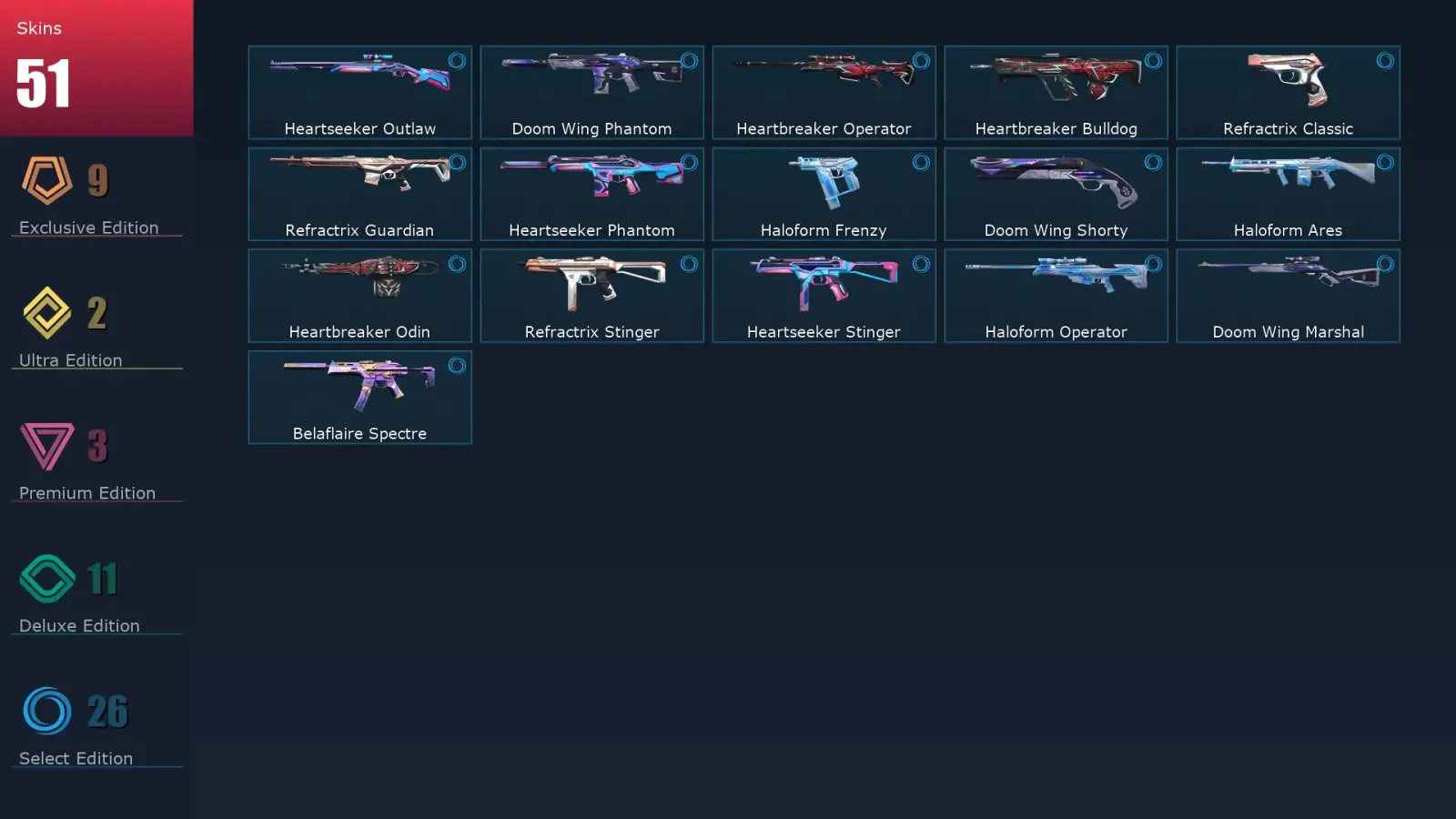 [Valorant] | EU | Level 108 | Platinum 2 | 28 Agents | 51 Skins
