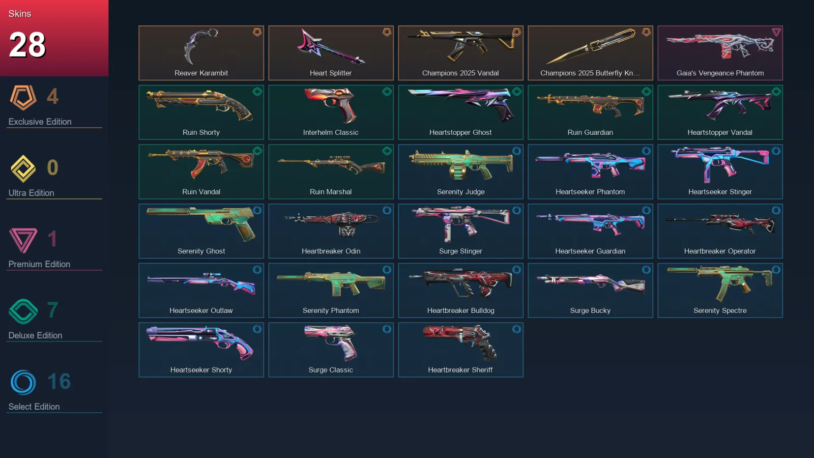 EU | Lv65 | Unranked | 28 Skin | 21 Agent | 44 Buddy — Valorant account
