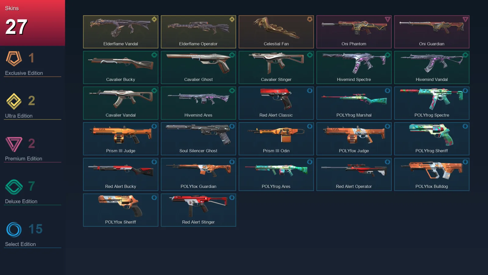 LA | Lv53 | Unranked | 27 Skin | 16 Agent | 30 Buddy