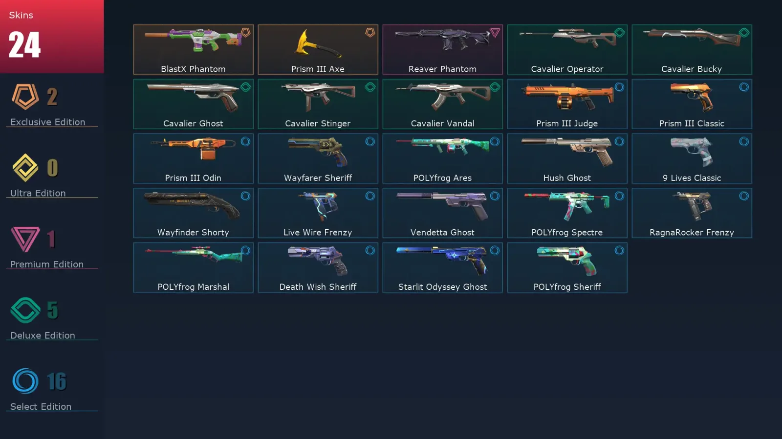 [Valorant] | EU | Level 116 | 21 Agents | 24 Skins — Valorant account