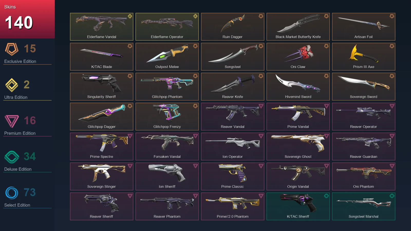AP | Lv348 | Unranked | 140 Skin | 27 Agent | 163 Buddy