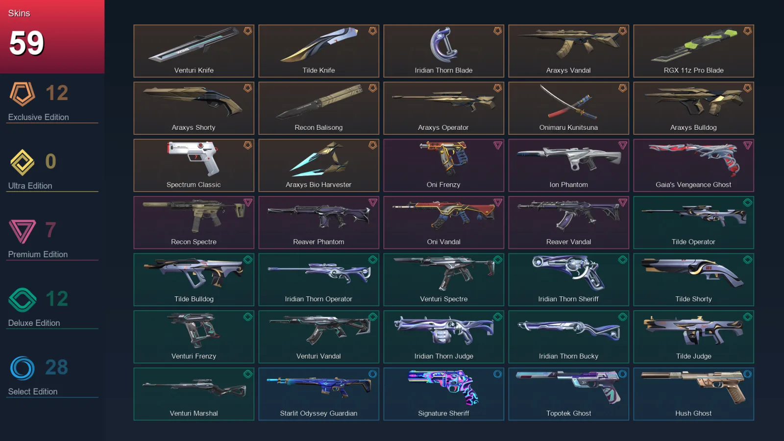 NA | Lv116 | Unranked | 59 Skin | 23 Agent | 61 Buddy