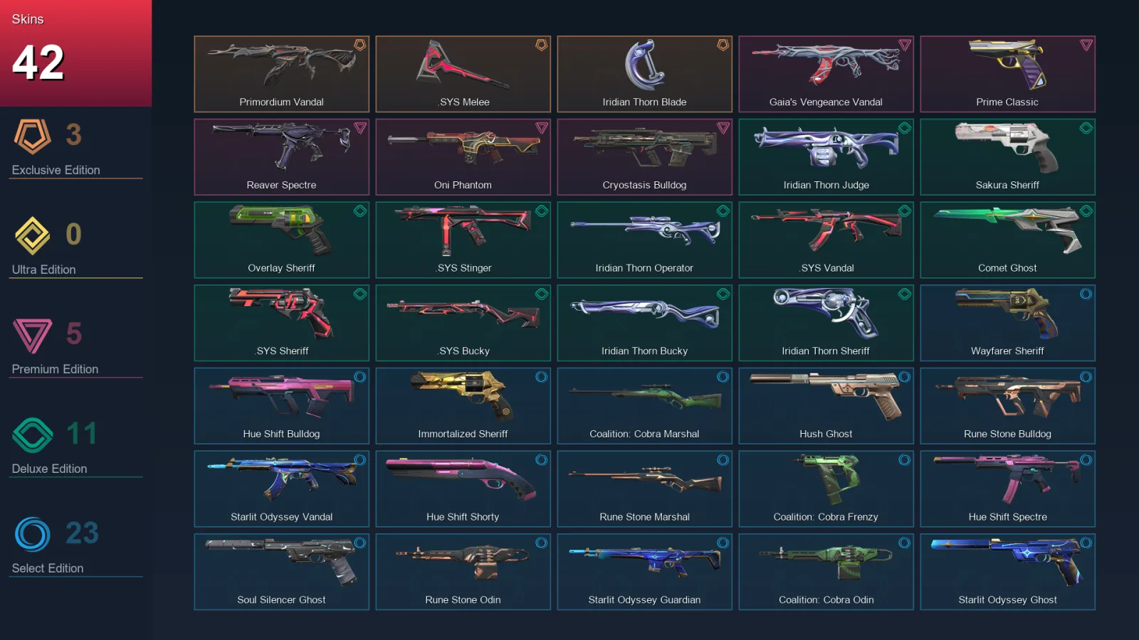 LA | Lv208 | Unranked | 42 Skin | 27 Agent | 78 Buddy