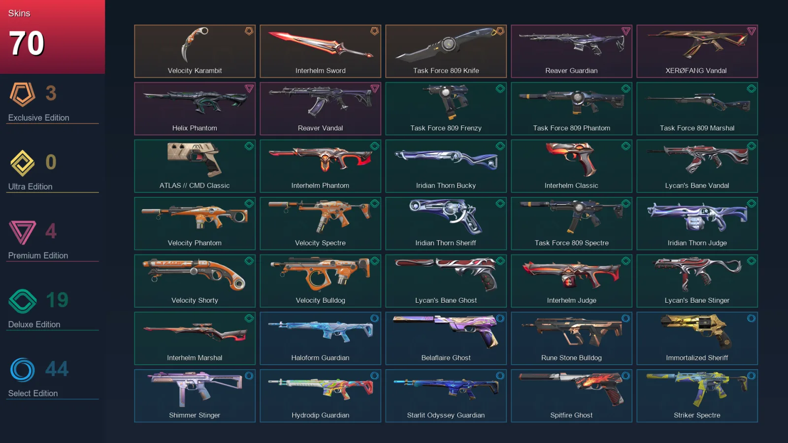 AP | Lv213 | Unranked | 70 Skin | 28 Agent | 125 Buddy — Valorant account