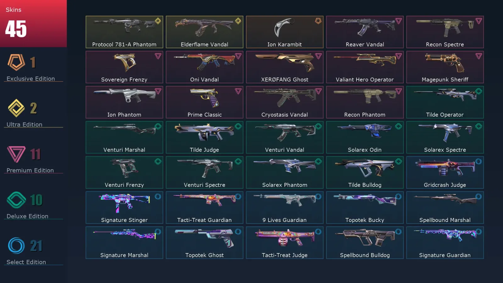 [Valorant] | EU | Level 98 | 27 Agents | 45 Skins — Valorant account