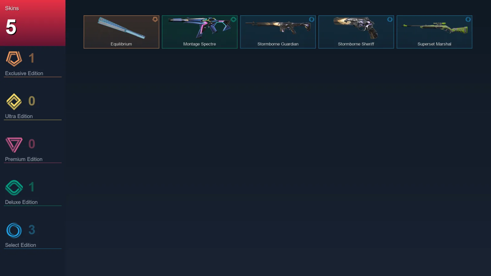 EU | Lv45 | Unranked | 5 Skin | 15 Agent | 19 Buddy