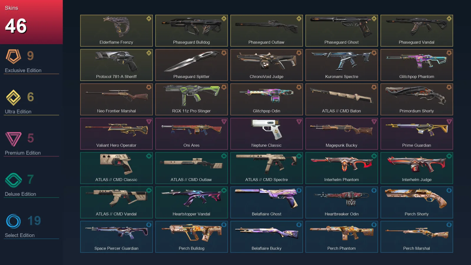 AP | Lv52 | Unranked | 46 Skin | 20 Agent | 36 Buddy — Valorant account