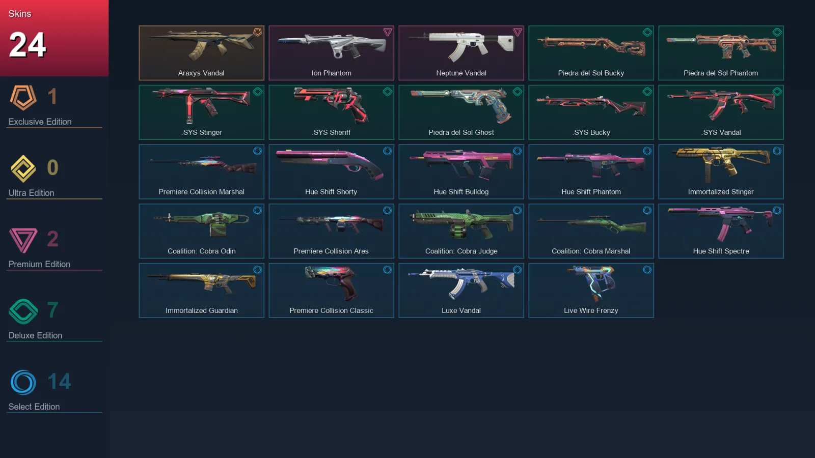 AP | Lv73 | Unranked | 24 Skin | 23 Agent | 34 Buddy