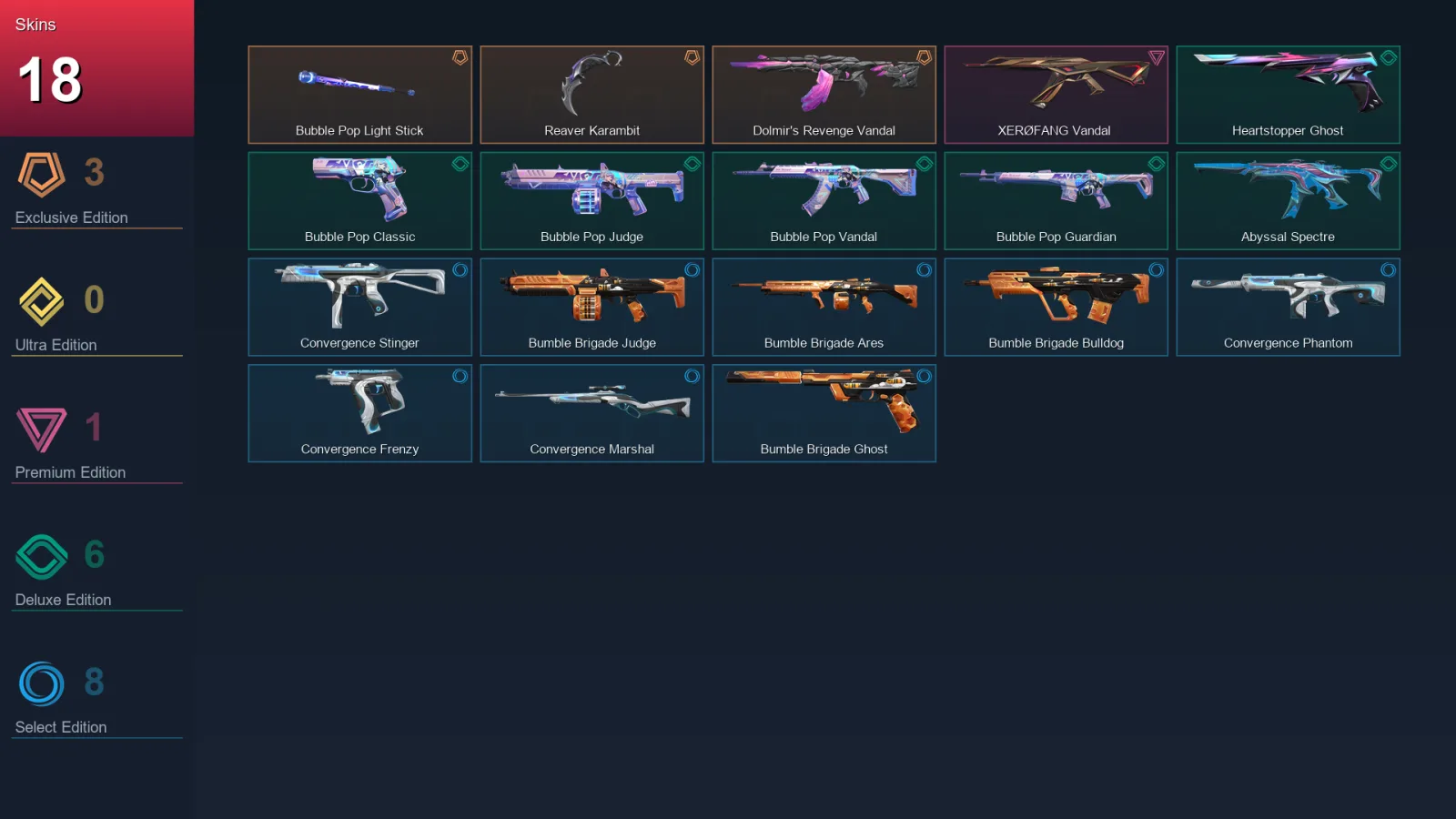 EU | Lv83 | Unranked | 18 Skin | 18 Agent | 45 Buddy — Valorant account