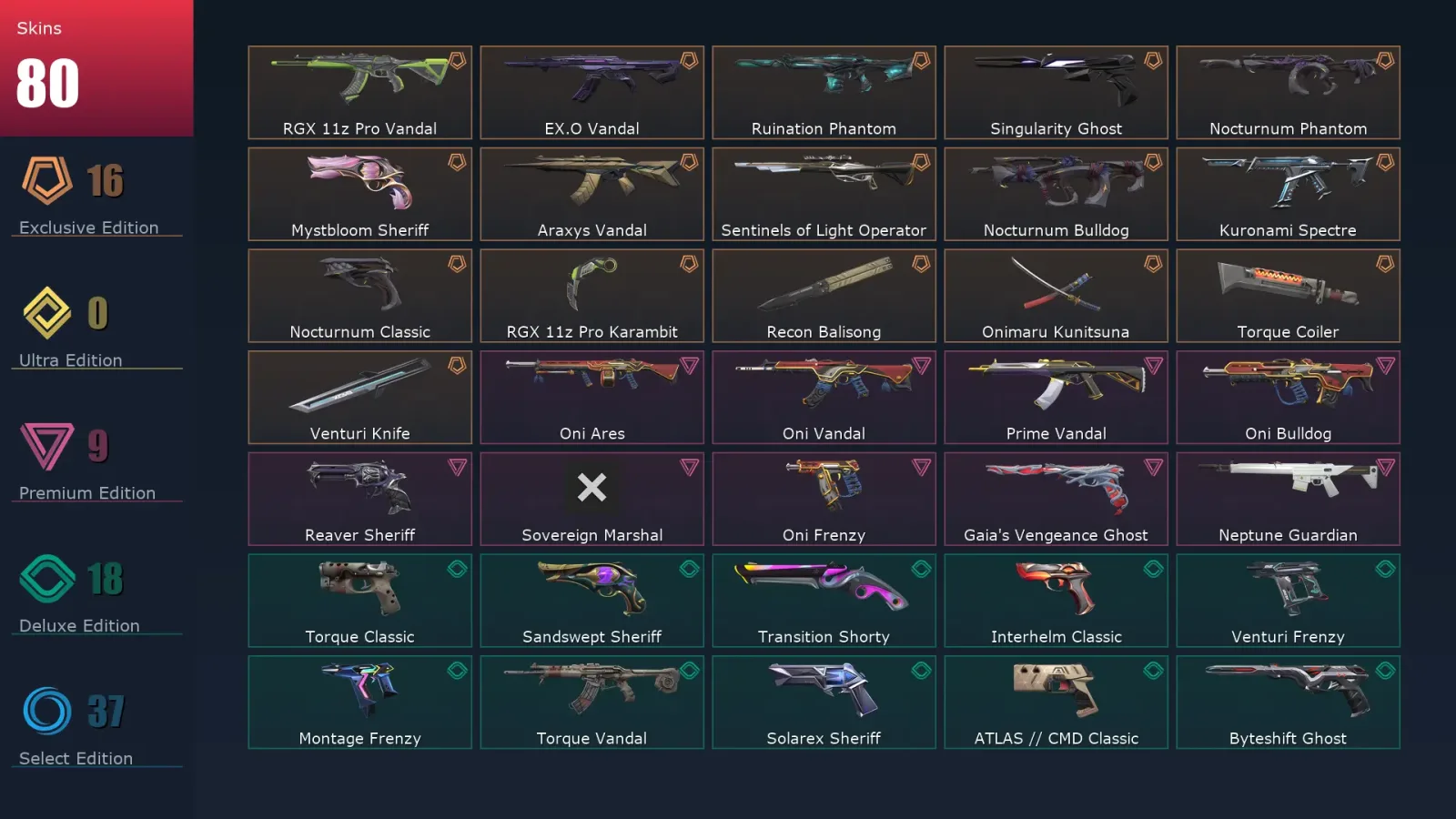 [Valorant] | EU | Level 462 | Platinum 2 | 29 Agents | 80 Skins — Valorant account