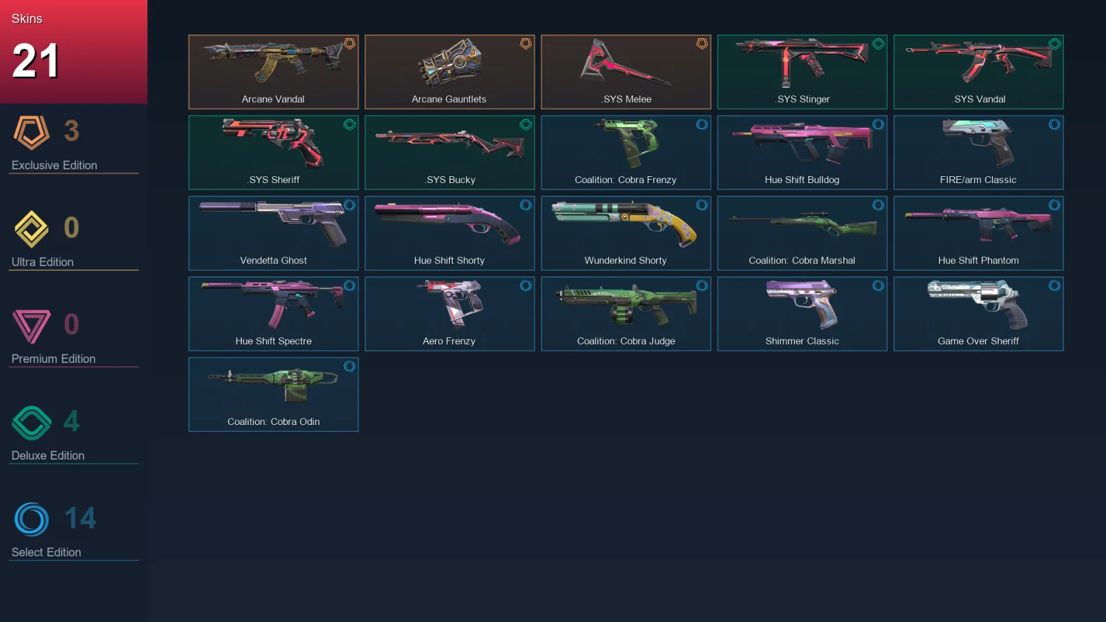 LA | Lv233 | Unranked | 21 Skin | 26 Agent | 96 Buddy — Valorant account