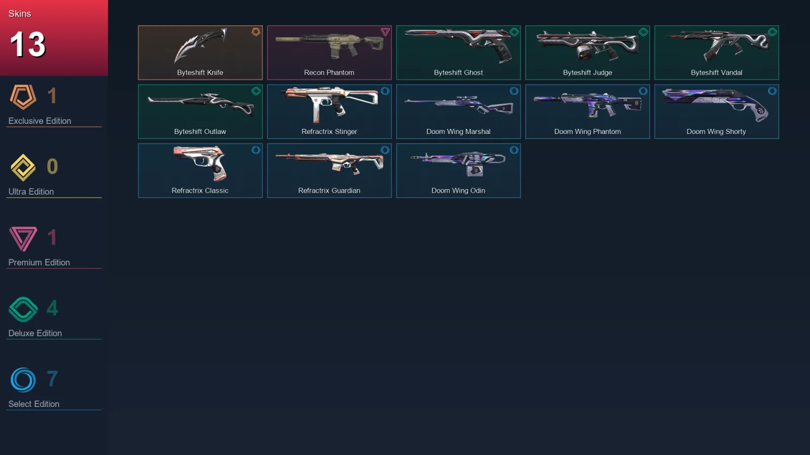 AP | Lv31 | Unranked | 13 Skin | 12 Agent | 16 Buddy