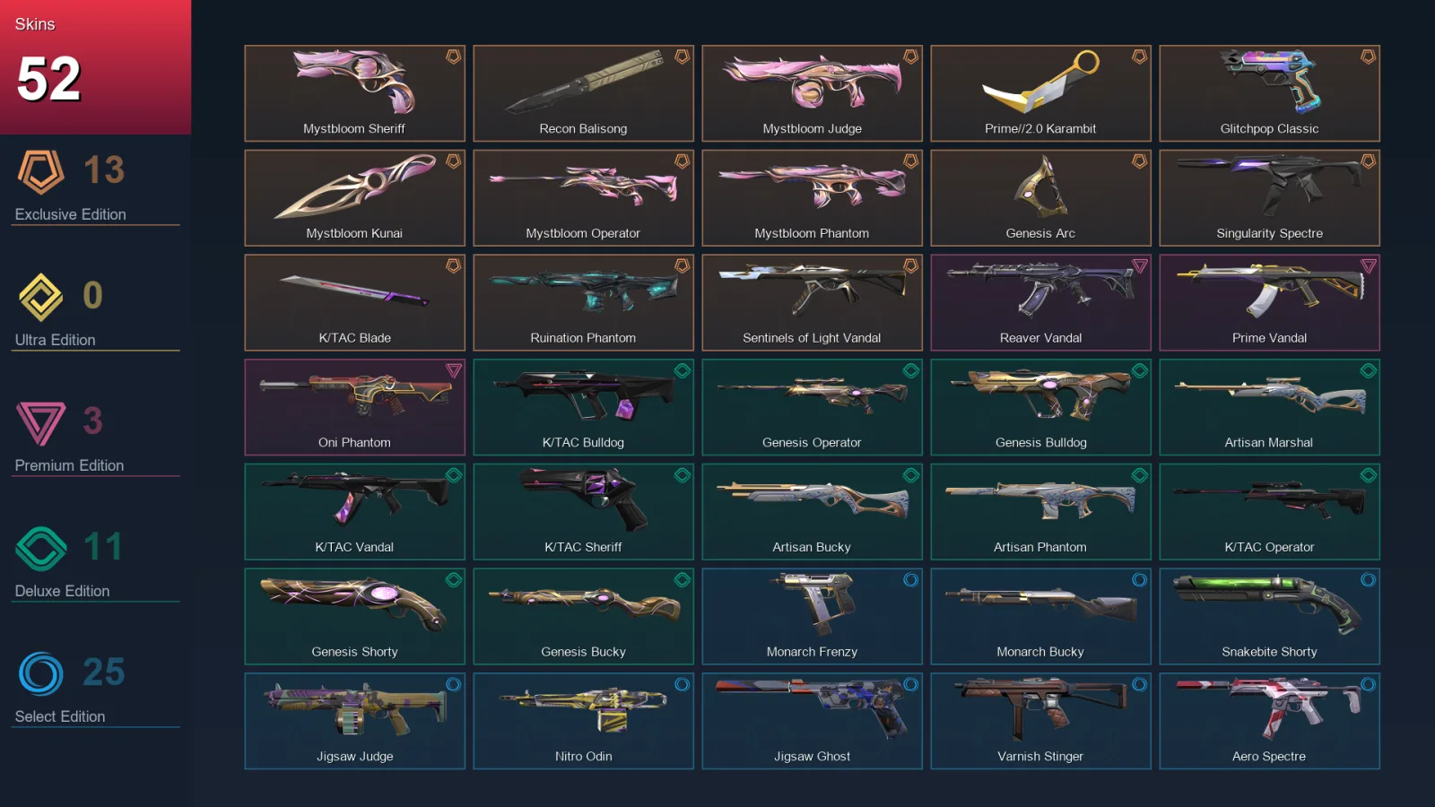 LA | Lv112 | Unranked | 52 Skin | 27 Agent | 67 Buddy