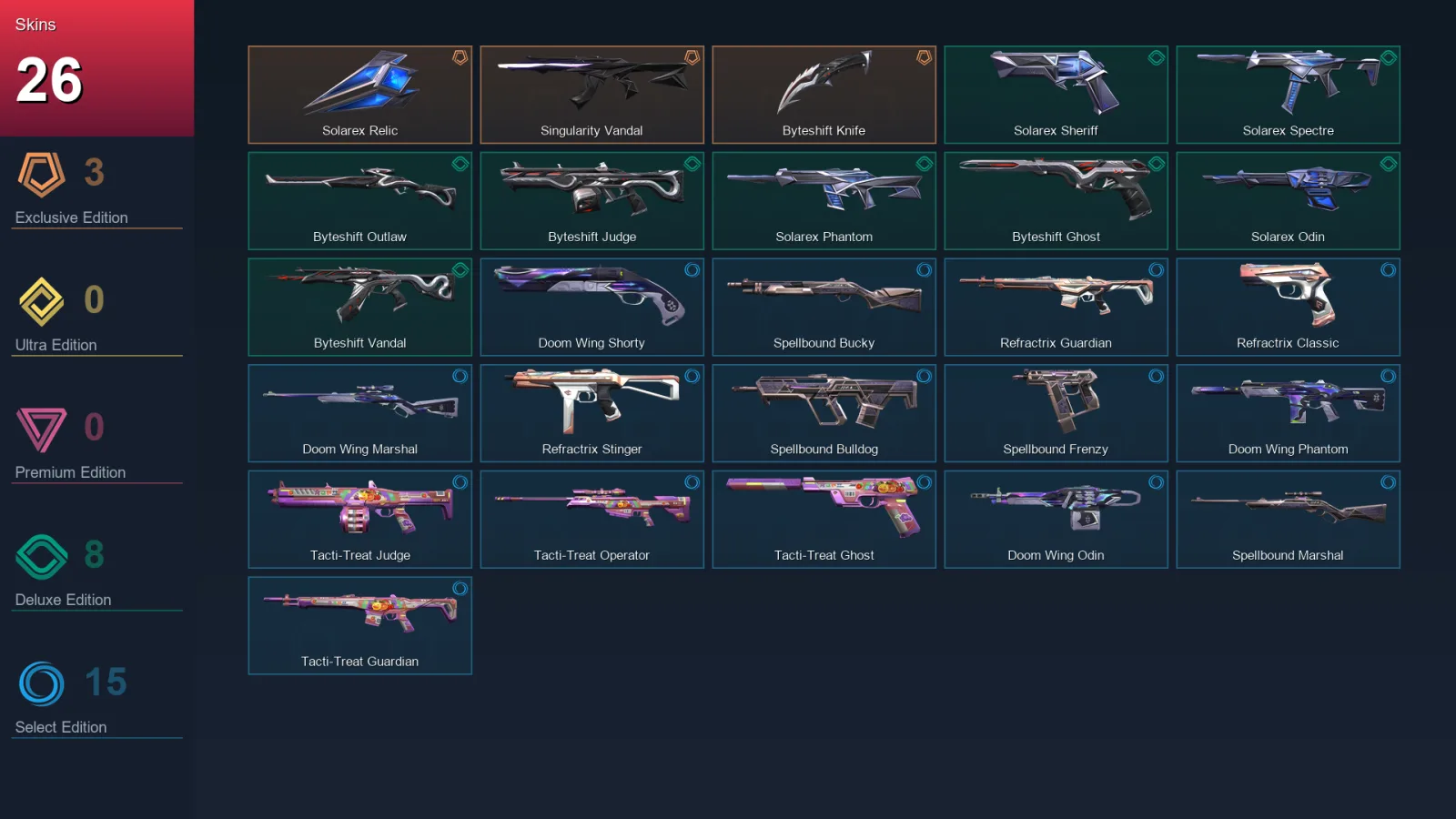 LA | Lv59 | Unranked | 26 Skin | 19 Agent | 31 Buddy — Valorant account