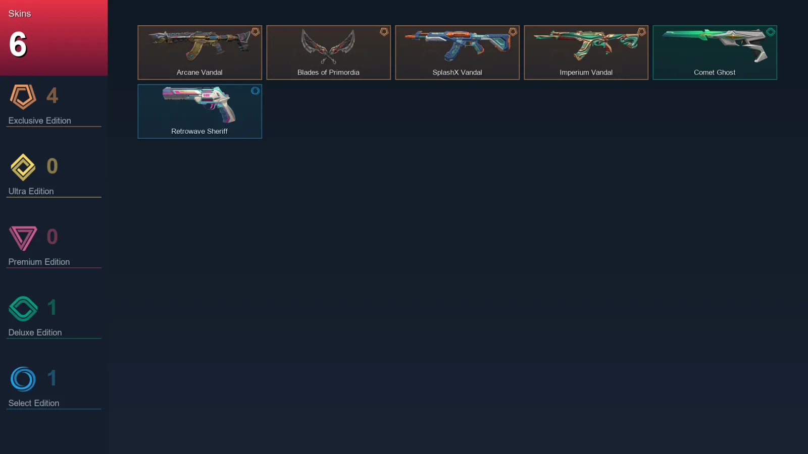 AP | Lv94 | Unranked | 6 Skin | 28 Agent | 49 Buddy