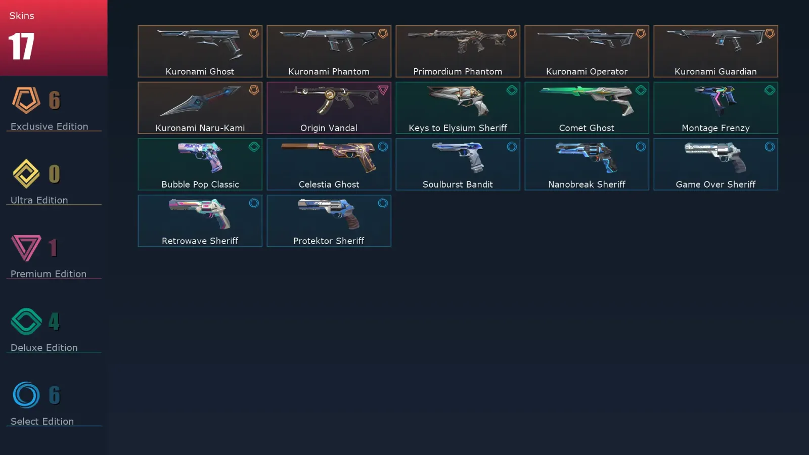 [Valorant] | EU | Level 230 | Ascendant 2 | 29 Agents | 17 Skins — Valorant account