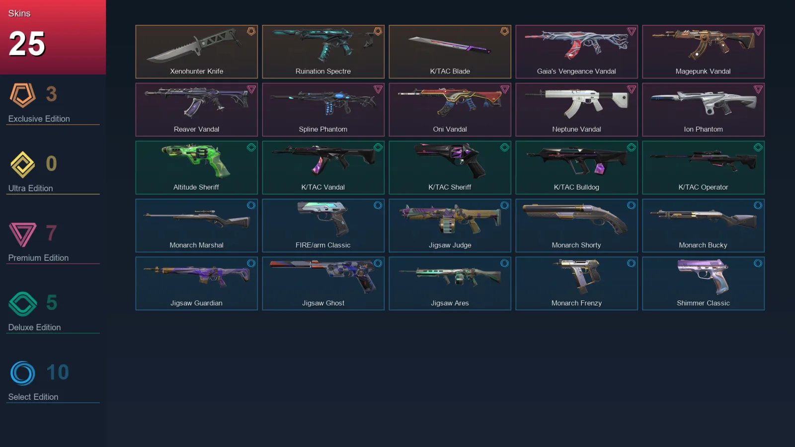 AP | Lv118 | Unranked | 25 Skin | 26 Agent | 52 Buddy